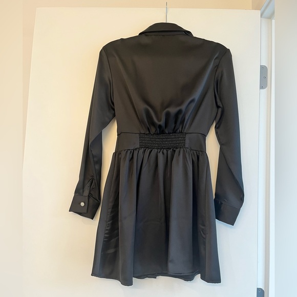 NWT Zara JEWEL BUTTON SATIN EFFECT MINI DRESS - Picture 8 of 10